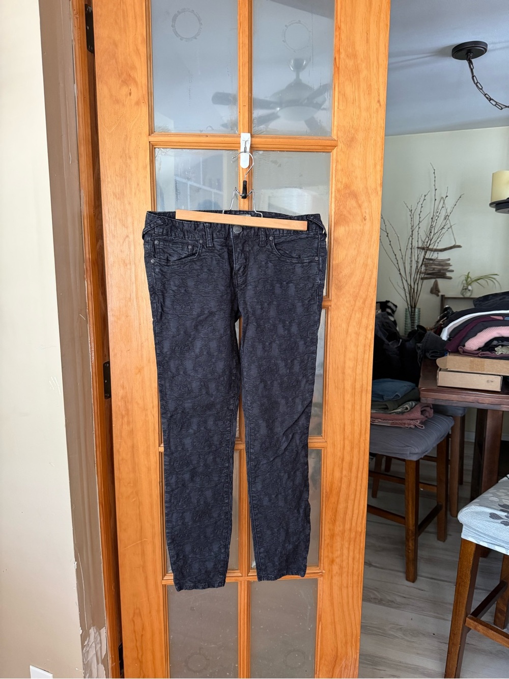 Free People Charcoal Black Washed Denim Jeans